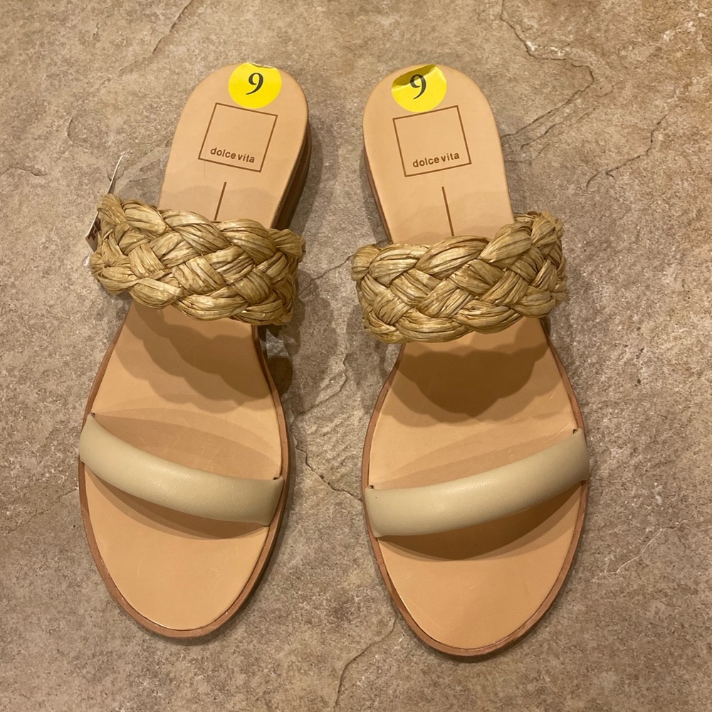 Dolce Vita Persey Braided Raffia Sandals